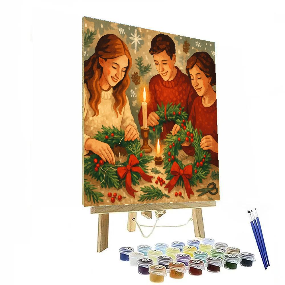 Winter Wreath Makers Number painting