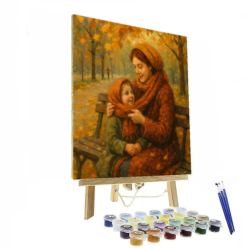 Autumn Leaf Scarf Warmth Number painting