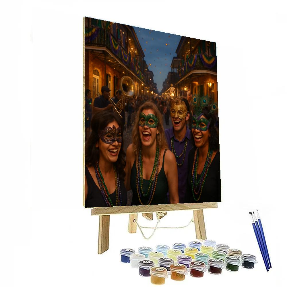 Mardi Gras Masked Revelers painting number kit