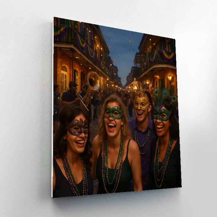 Mardi Gras Masked Revelers painting number kit