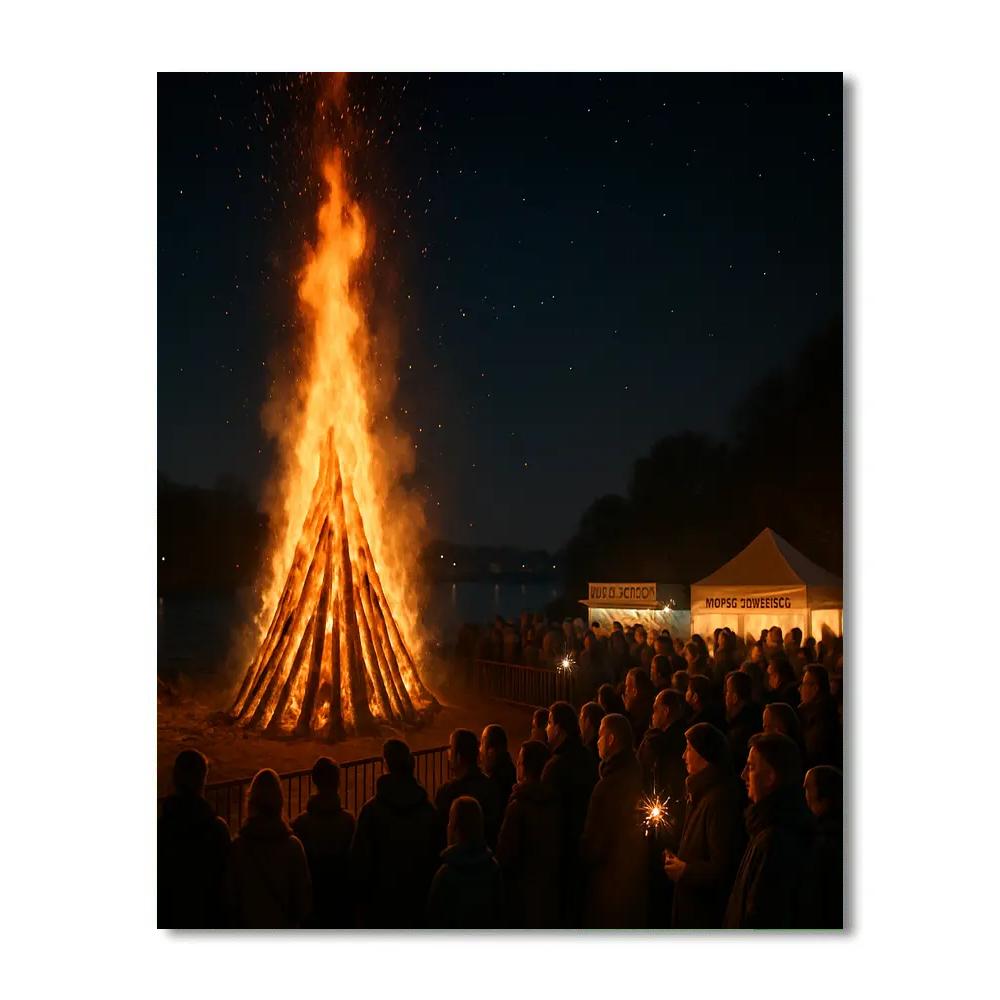 Bonfire Night Guy Fawkes Paint by numbers kits