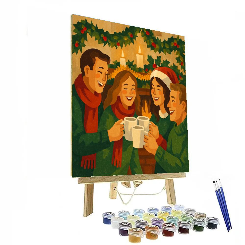 Twinkling Tinsel Toast paint by numbers