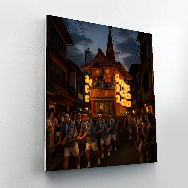 Gion Matsuri Float Procession At Dusk paint by numbers