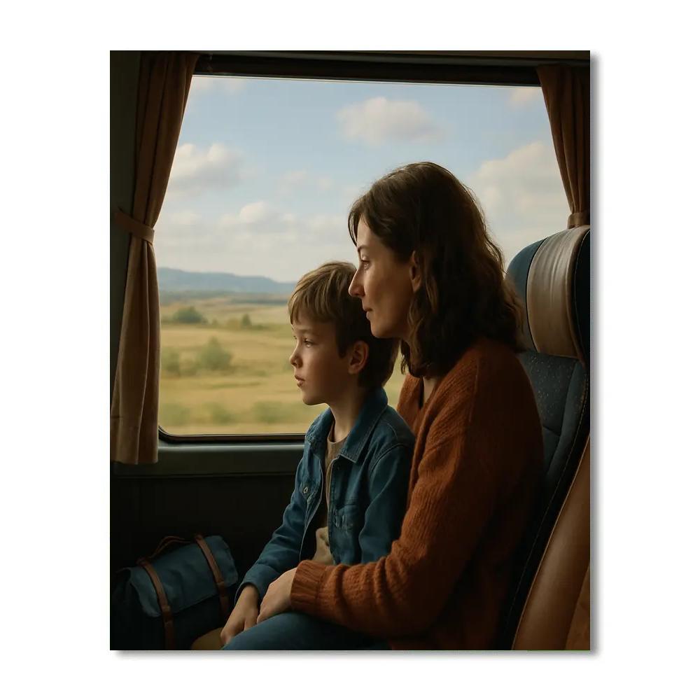 Cross Country Snuggle Bus Ride DIY paint by numbers