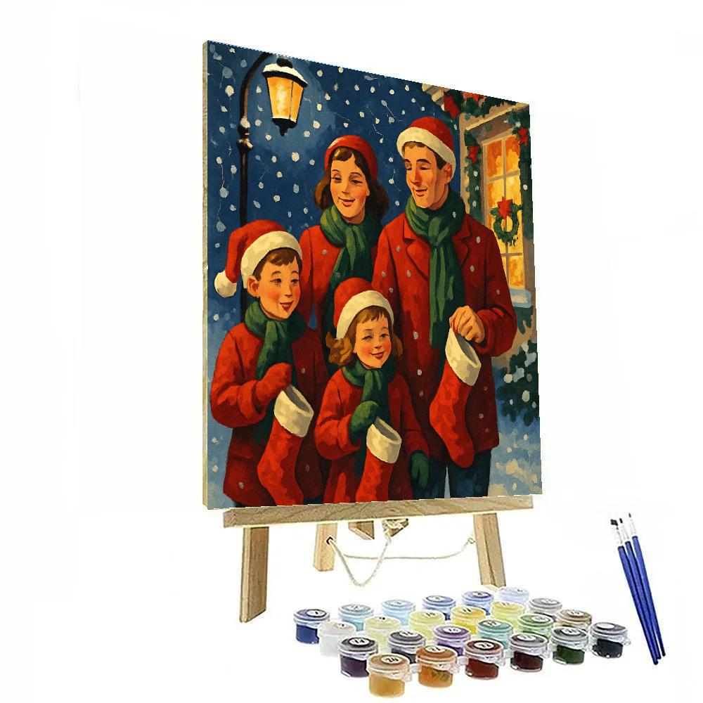 Starbright Stocking Stroll Numbered painting kits