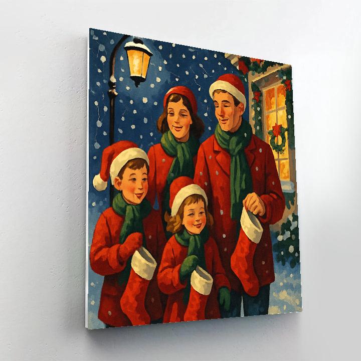 Starbright Stocking Stroll Numbered painting kits