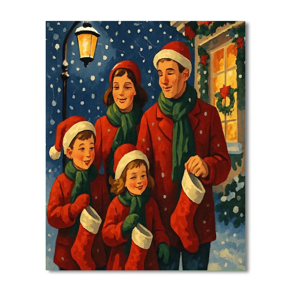 Starbright Stocking Stroll Numbered painting kits
