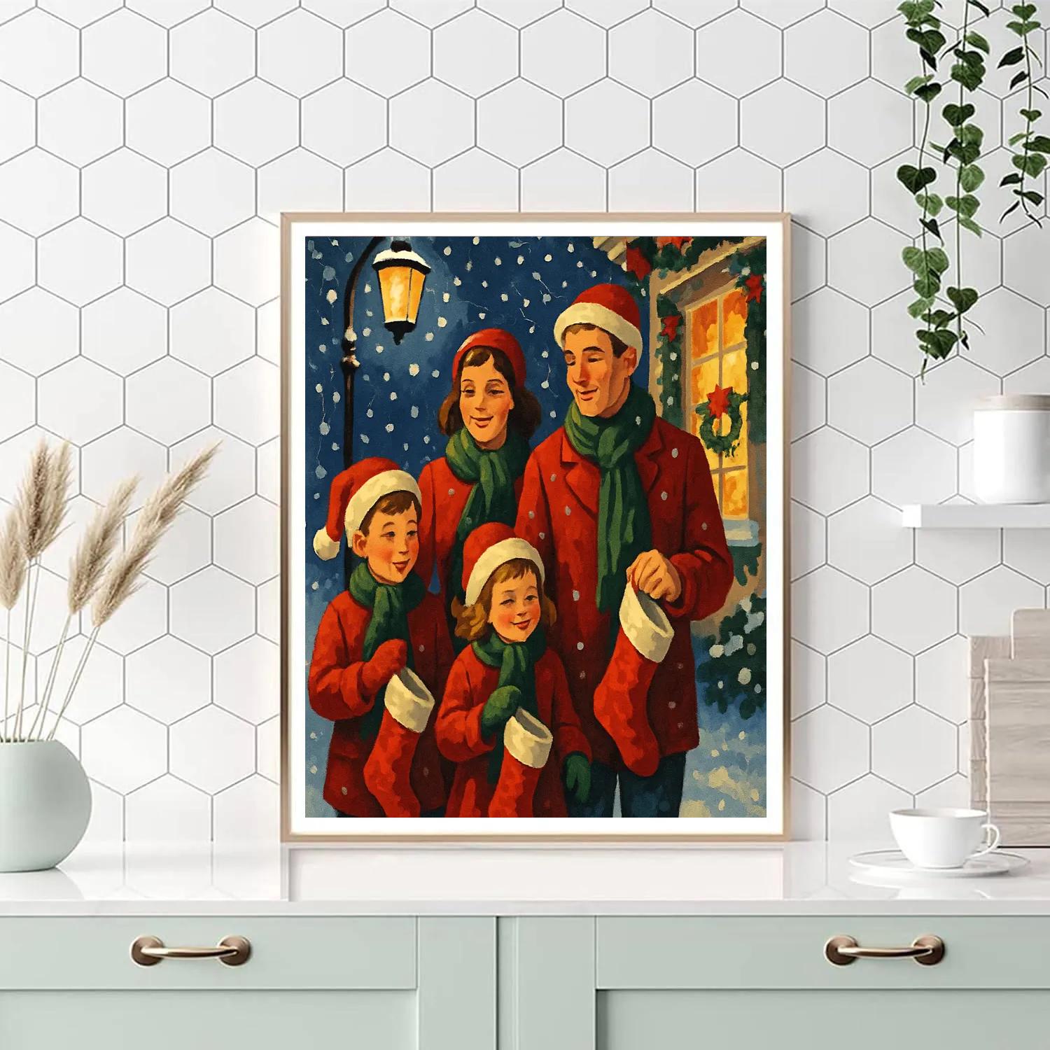 Starbright Stocking Stroll Numbered painting kits