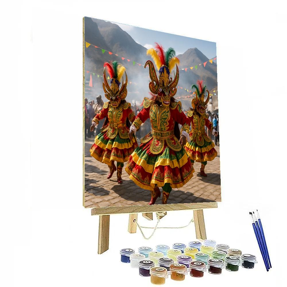 Carnaval De Oruro Folk Dancers DIY paint by numbers