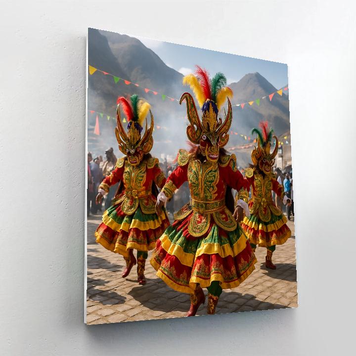 Carnaval De Oruro Folk Dancers DIY paint by numbers