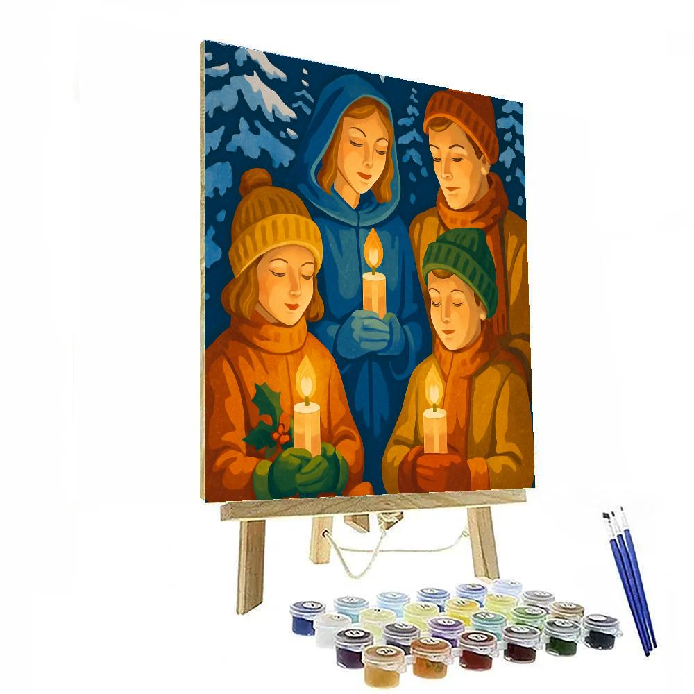 Midwinter Candle Circle Number painting