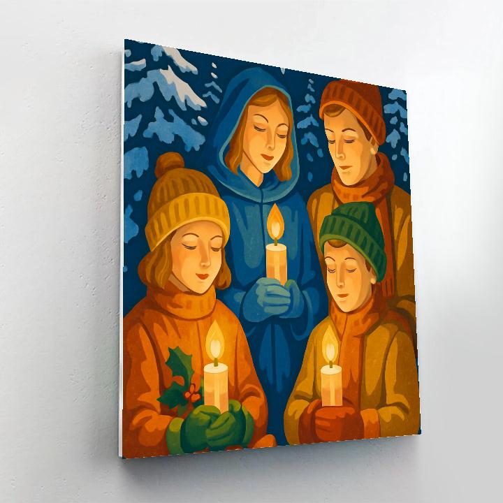 Midwinter Candle Circle Number painting