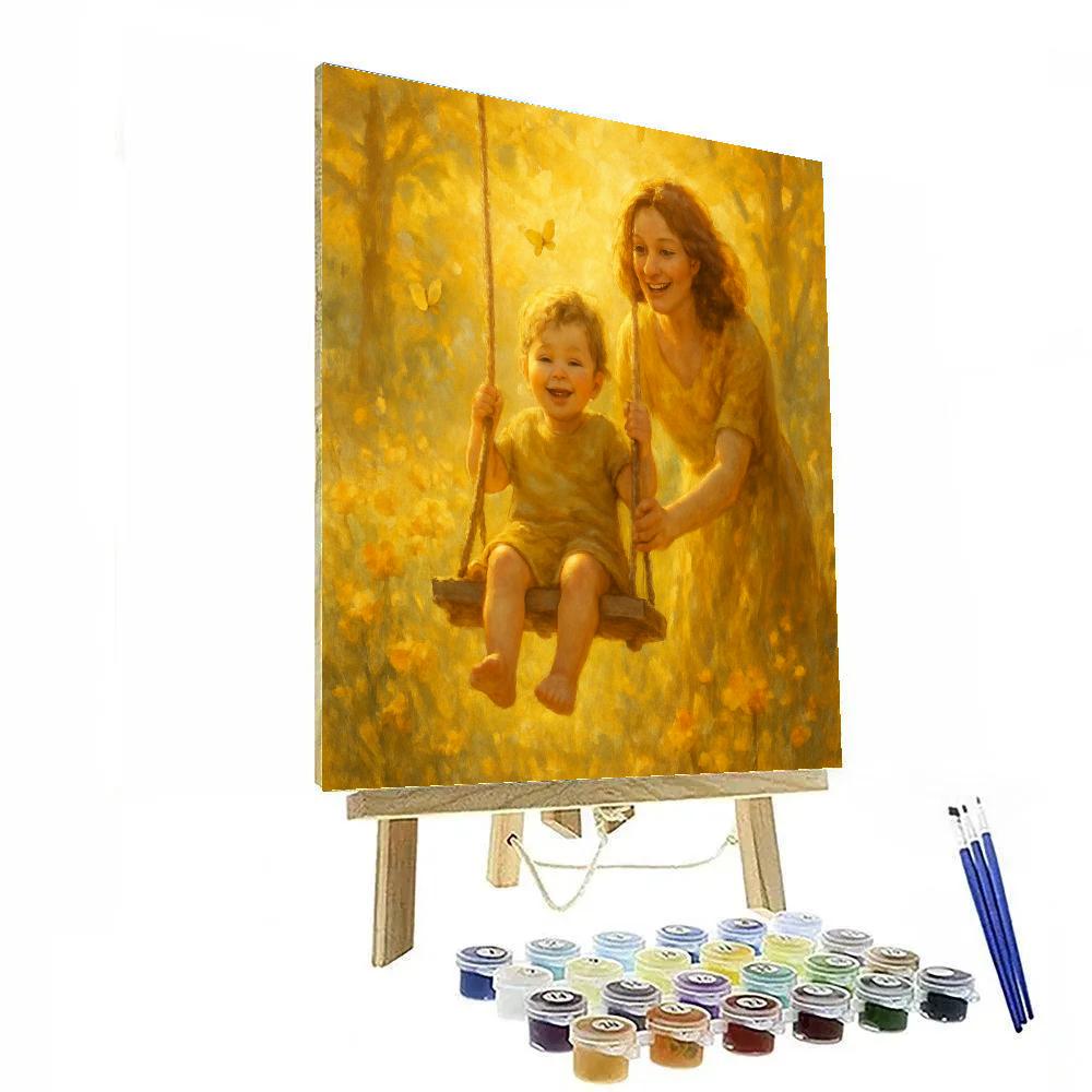 Sunlit Swing Moments paint by color