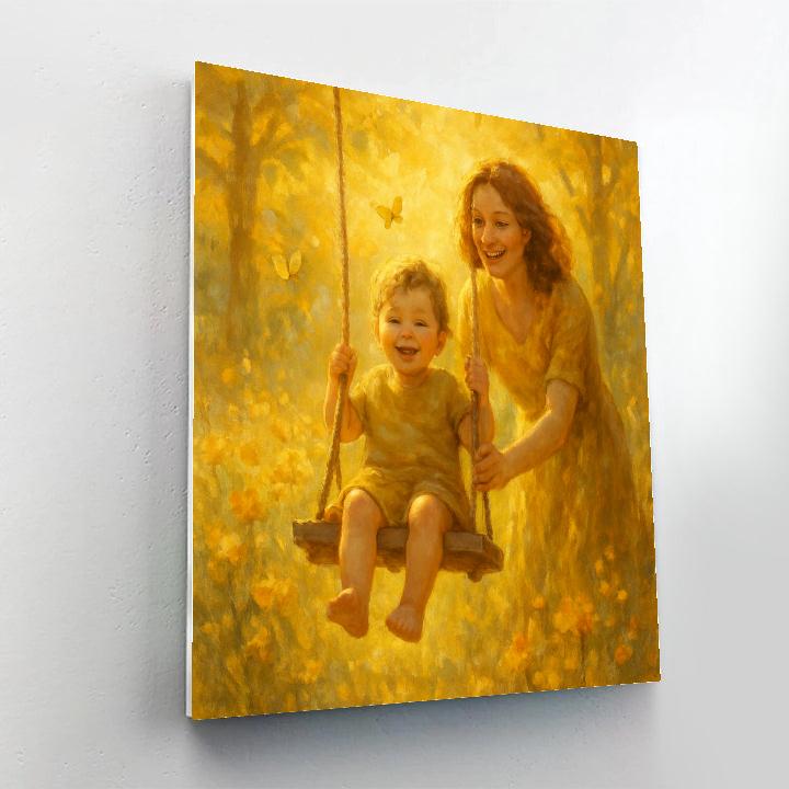 Sunlit Swing Moments paint by color