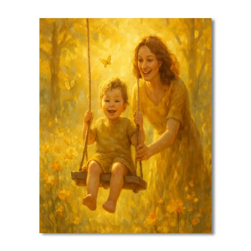 Sunlit Swing Moments paint by color