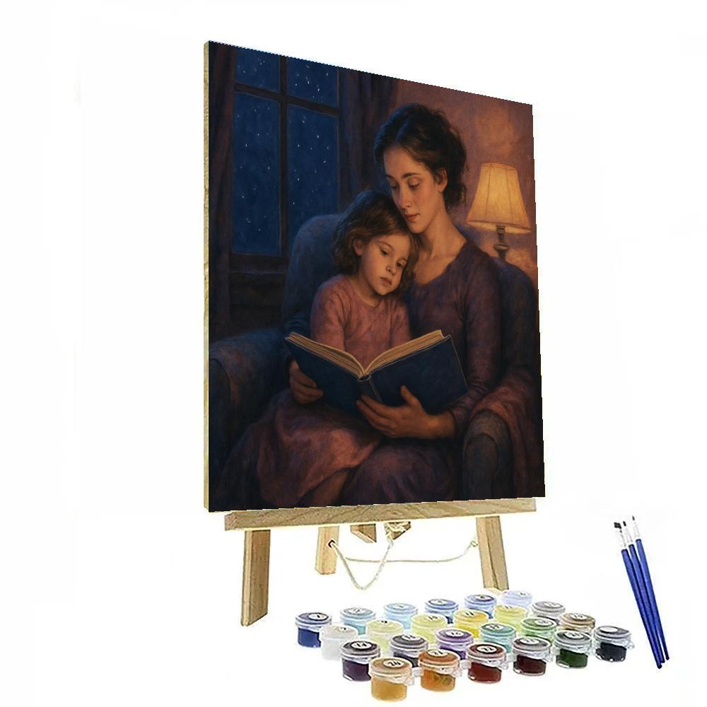 Quiet Evening Storytime DIY paint by numbers