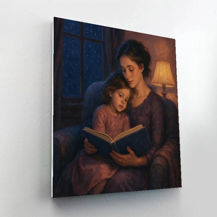 Quiet Evening Storytime DIY paint by numbers