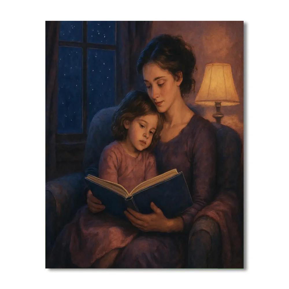 Quiet Evening Storytime DIY paint by numbers