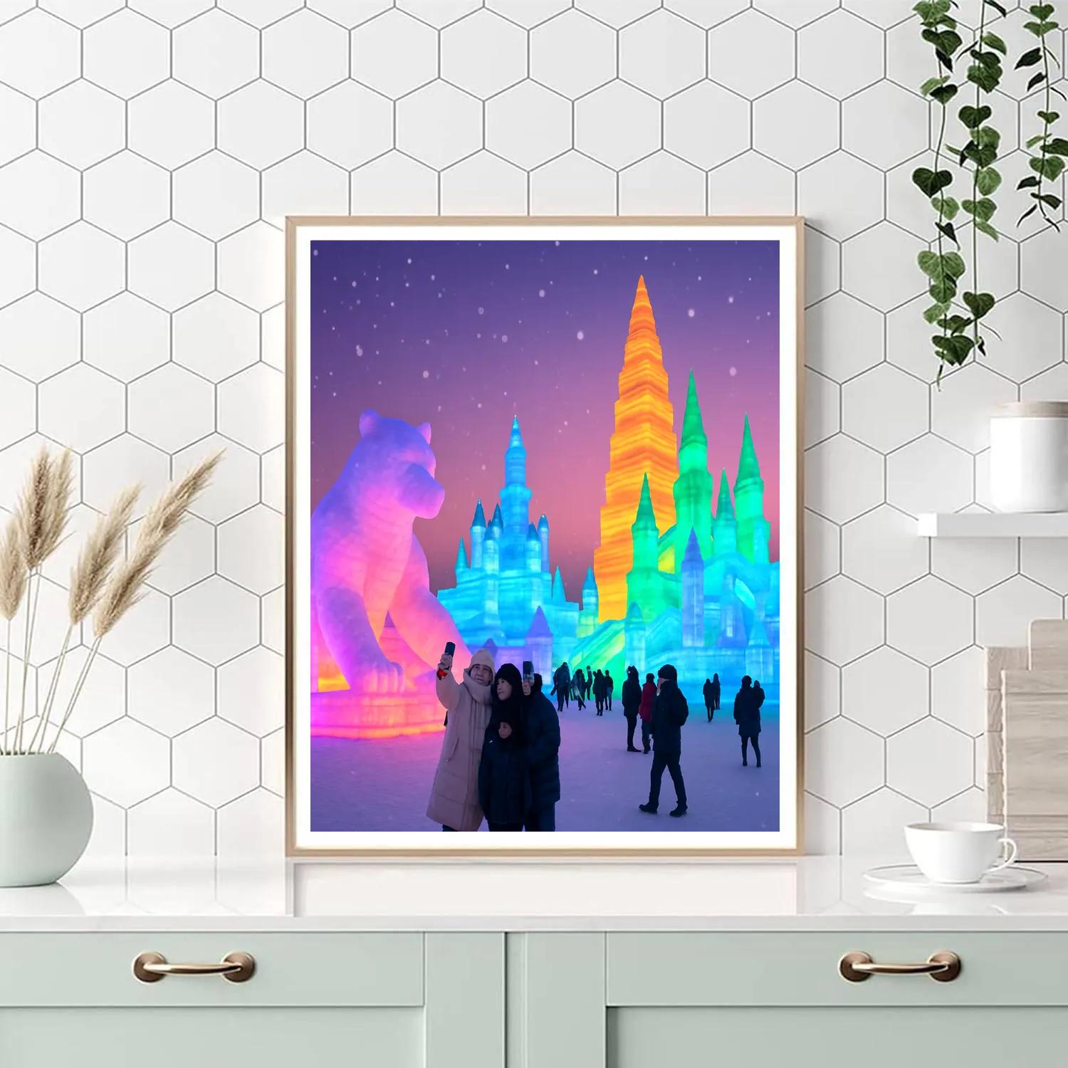 Harbin Ice Festival painting number kit