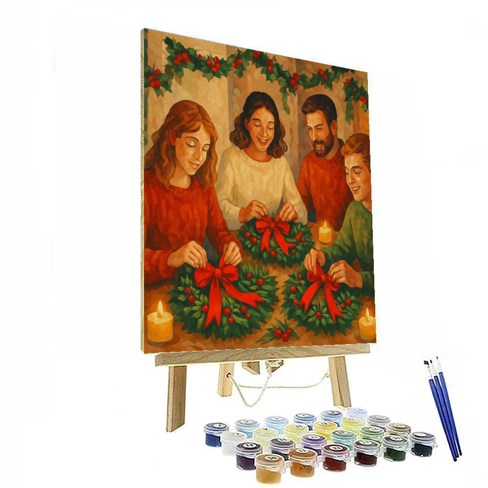 Wreath Wrapping Wonders Painting by numbers kit