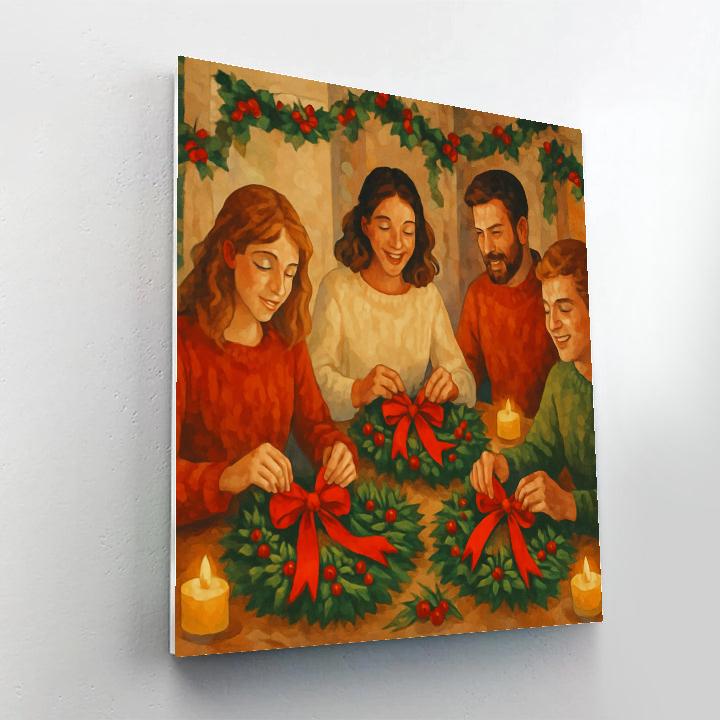 Wreath Wrapping Wonders Painting by numbers kit