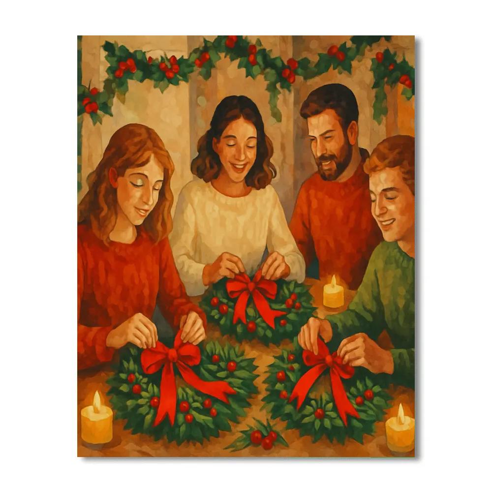 Wreath Wrapping Wonders Painting by numbers kit