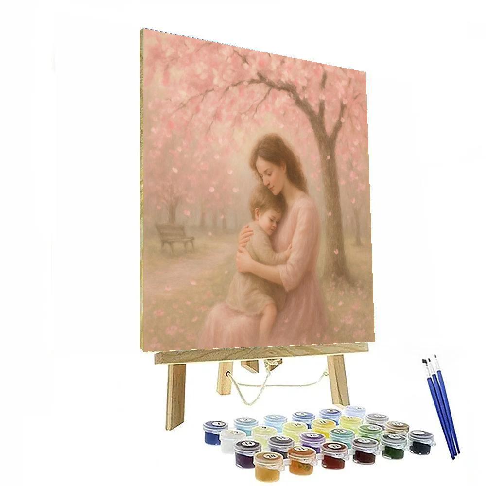 Cherry Blossom Embrace Paint by numbers art