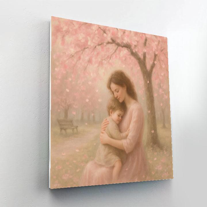 Cherry Blossom Embrace Paint by numbers art