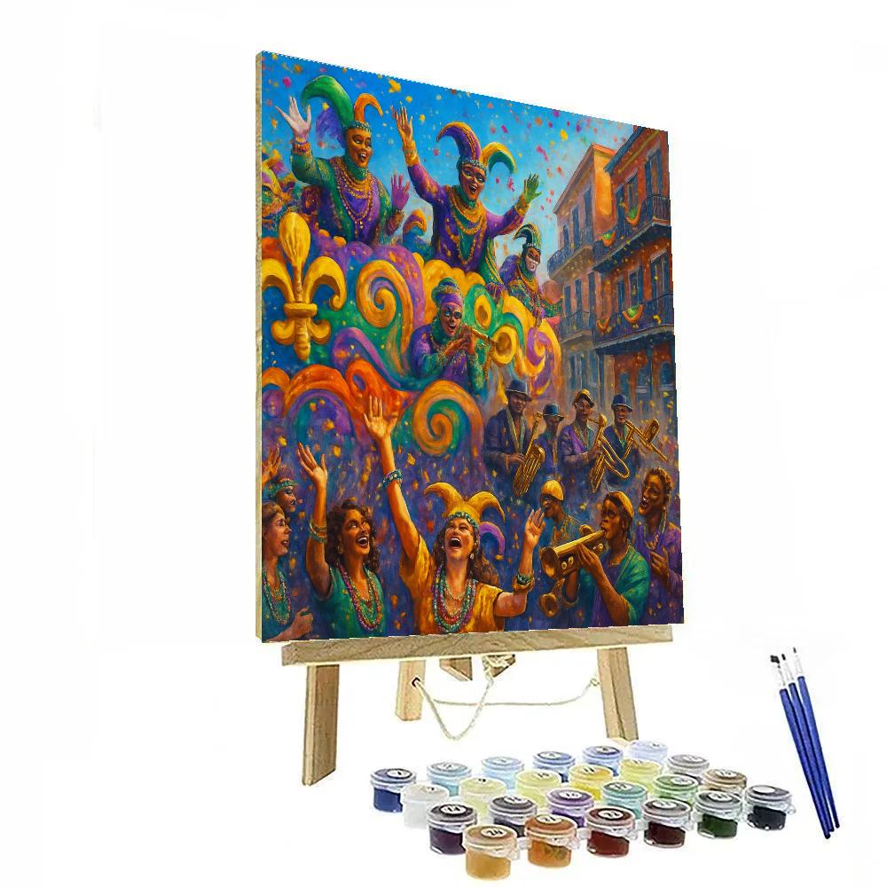 Mardi Gras Parade Number painting