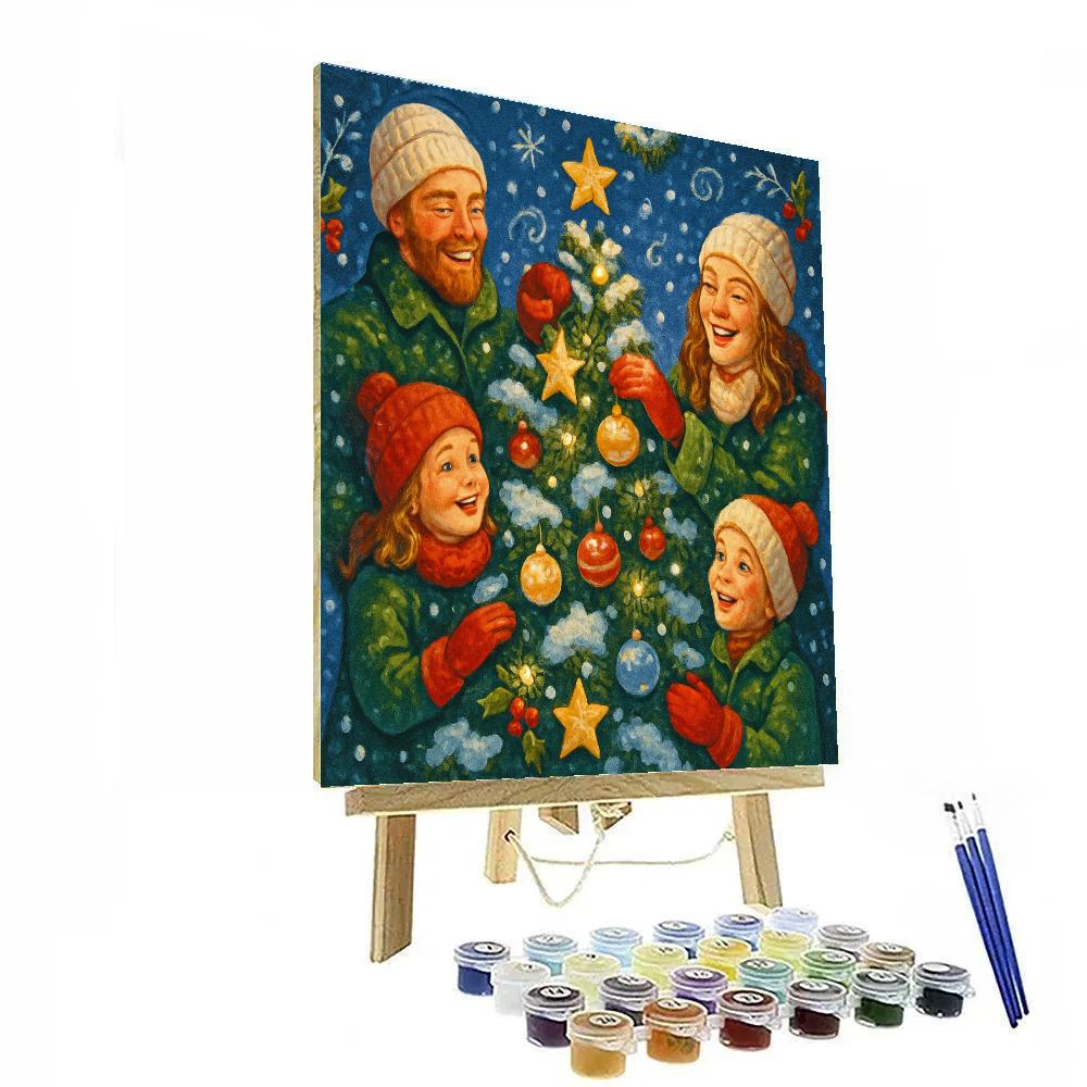 Frosty Fir Friends painting number kit