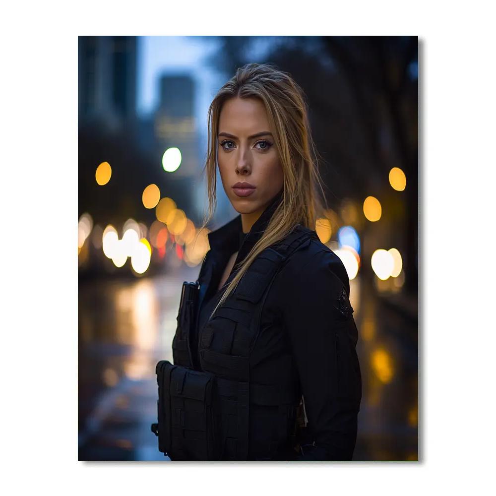 Scarlett Johansson: Velvet Shadows Of The Silent Operative Numbered painting kits