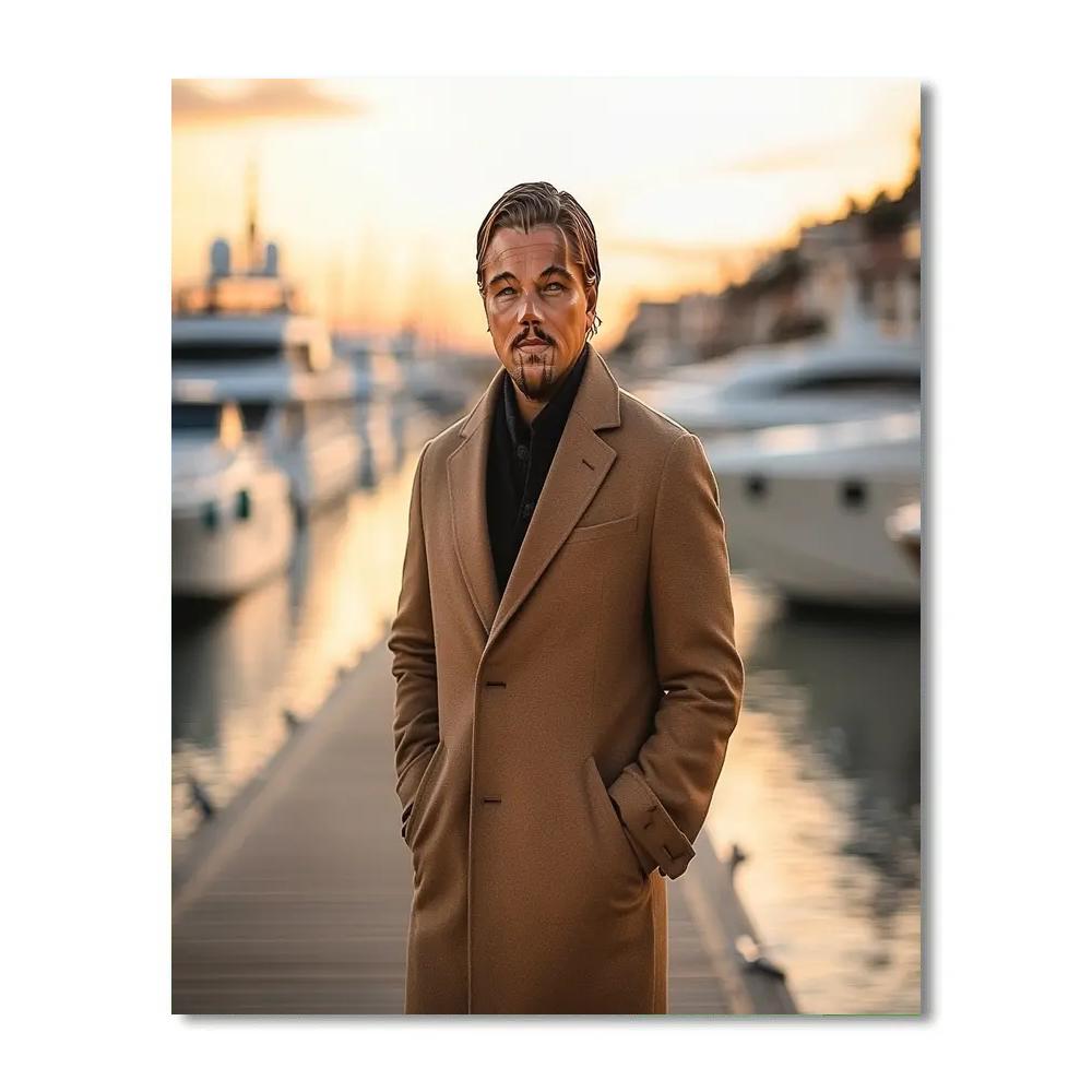 Leonardo DiCaprio: Tides Of Ambition And Oceanic Resolve Numbered painting kits