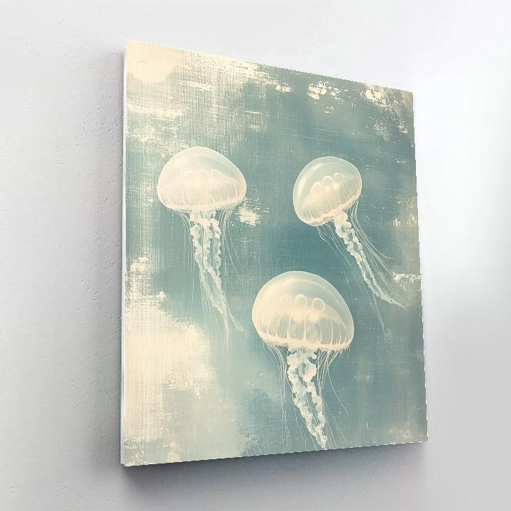 Leonardo Da Vinci Inspired Oceanic Jellyfish Study paint by numbers