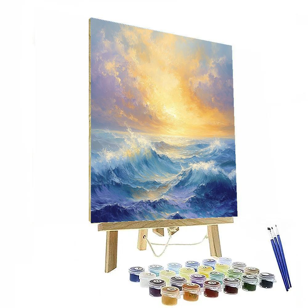 J.M.W. Turner Inspired Luminous Seascape paint by color