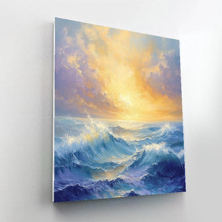 J.M.W. Turner Inspired Luminous Seascape paint by color