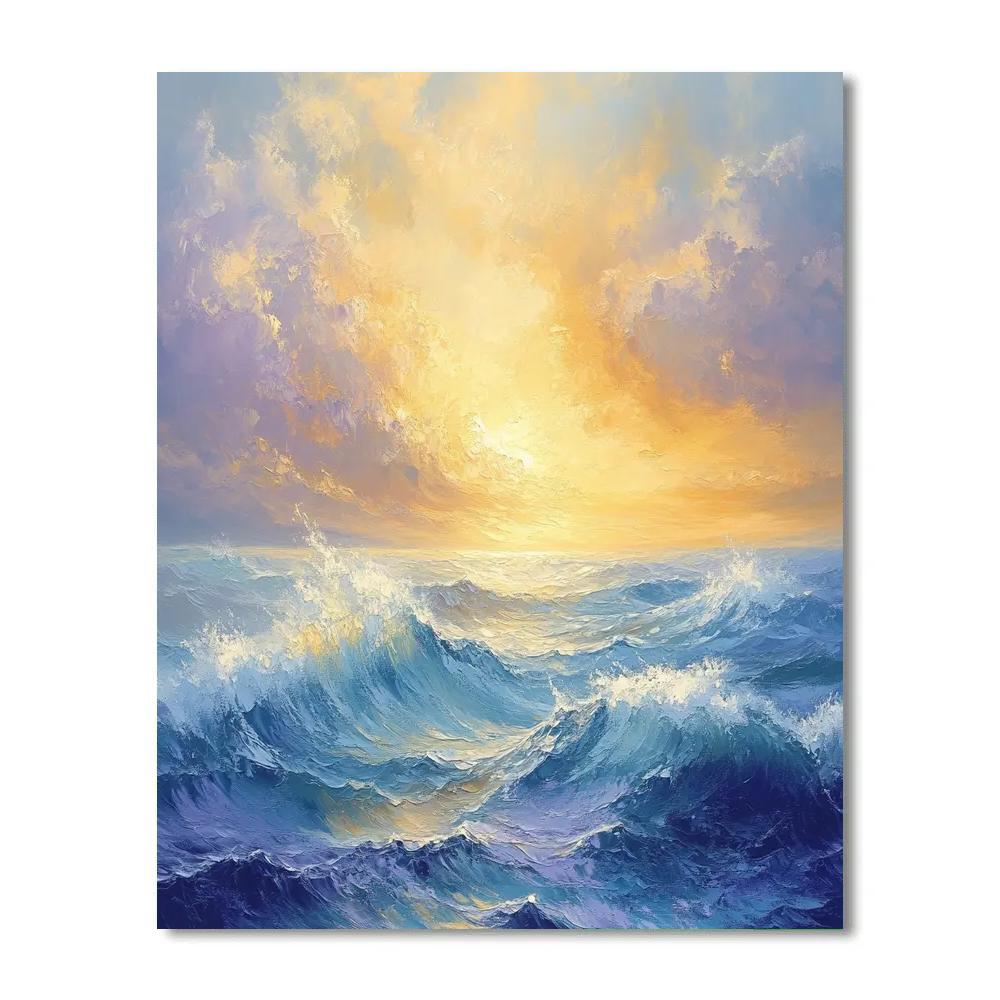 J.M.W. Turner Inspired Luminous Seascape paint by color