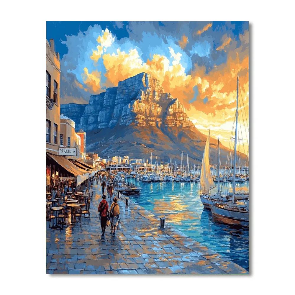 Table Mountain And V A Waterfront Cape Town South Africa paint by numbers