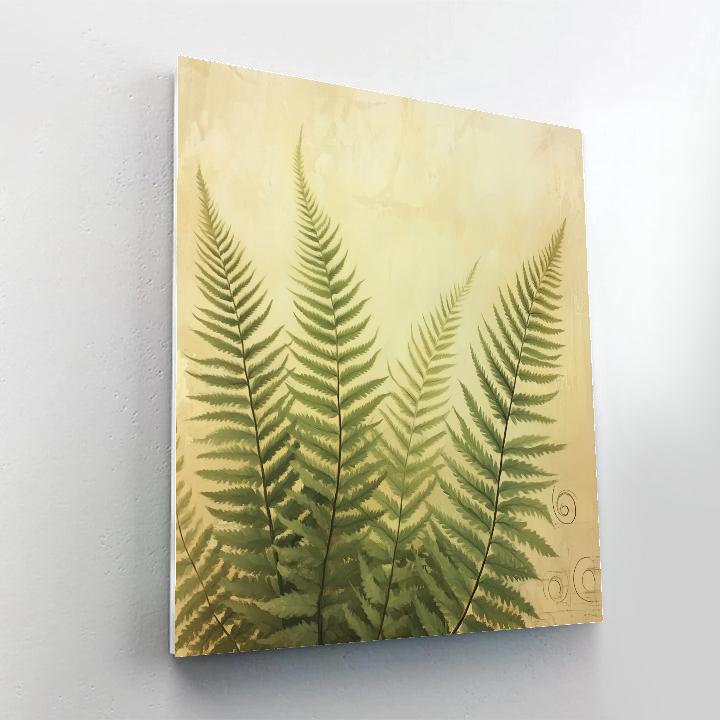 Leonardo Da Vinci Inspired Botanical Spiral Ferns Painting by numbers kit