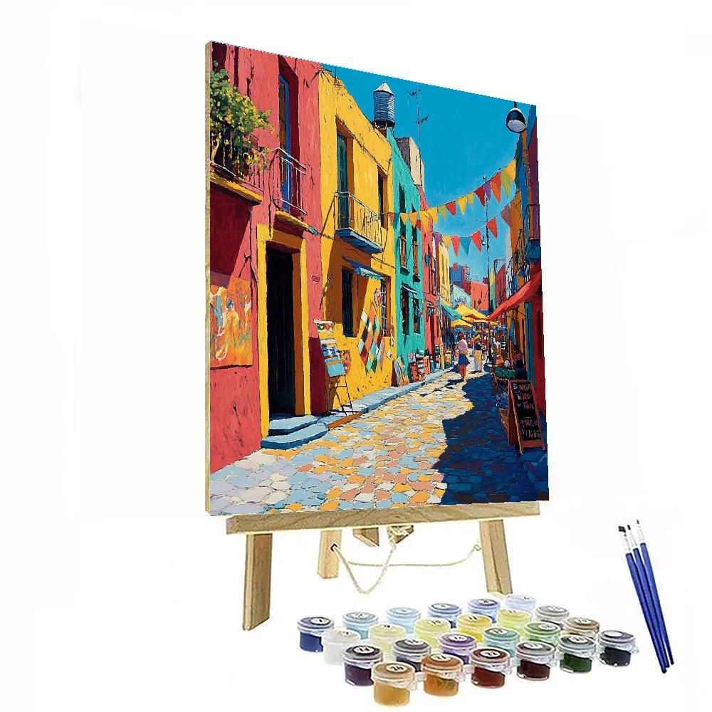 La Boca Caminito Colorful Street Buenos Aires Argentina paint by color