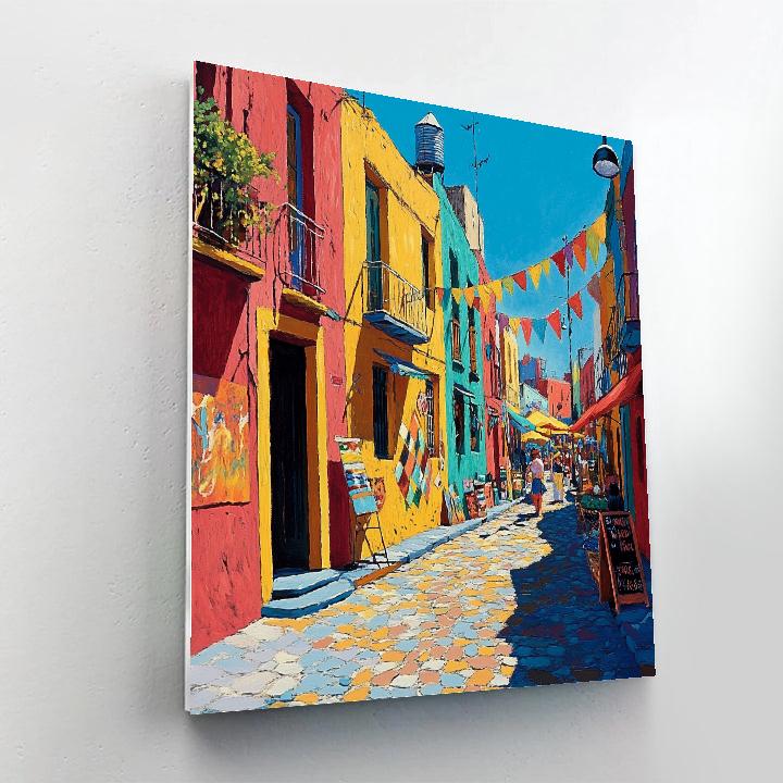 La Boca Caminito Colorful Street Buenos Aires Argentina paint by color