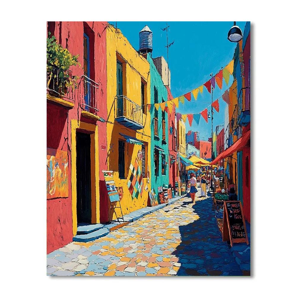 La Boca Caminito Colorful Street Buenos Aires Argentina paint by color