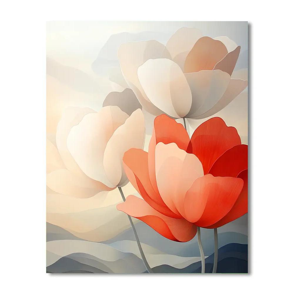 Georgia OKeeffe Inspired Desert Flowers painting number kit