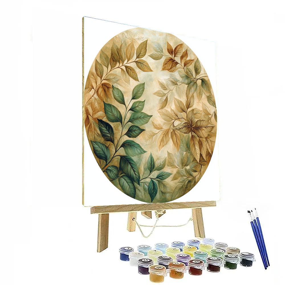Leonardo Da Vinci Inspired Botanical Harmony Painting by numbers kit