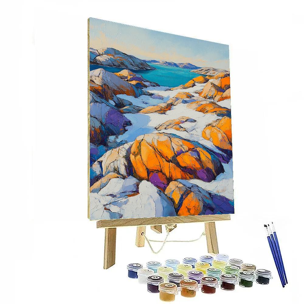 A.Y. Jackson Inspired Ancient Shield Recline DIY paint by numbers