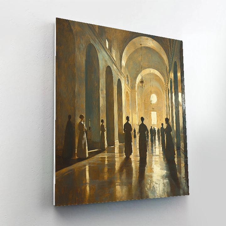 Renaissance Raphael Inspired Church Interior paint by number