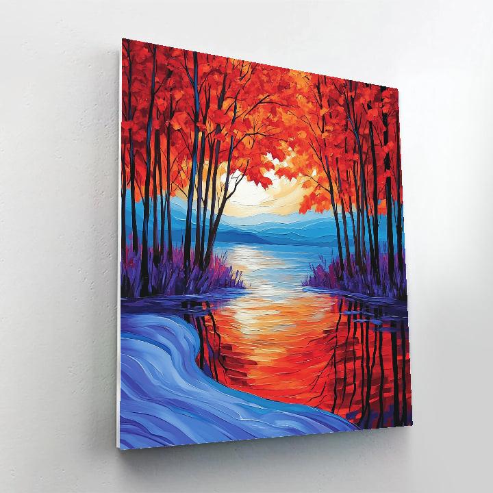 A.Y. Jackson Inspired Maple Screen At Dawn DIY paint by numbers