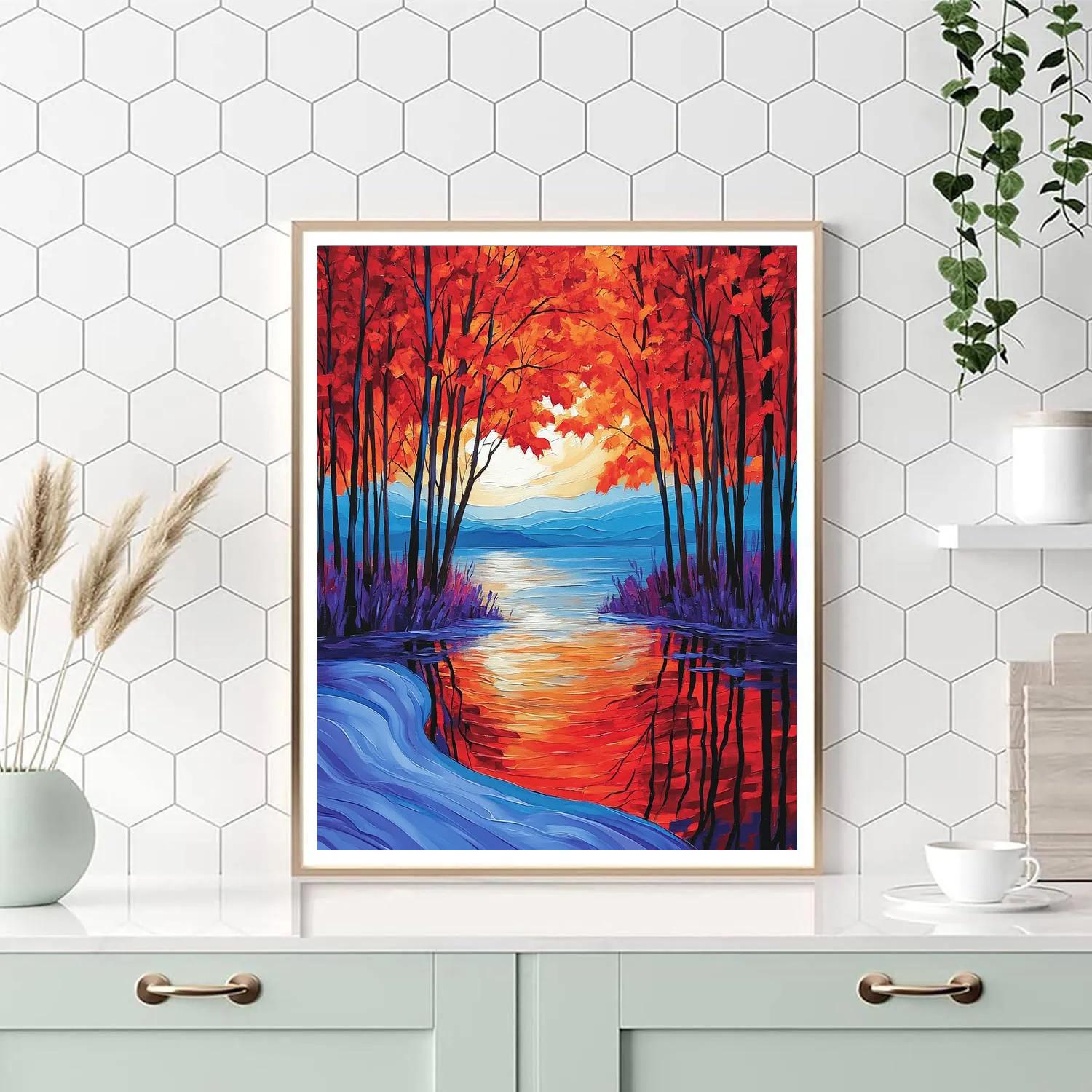 A.Y. Jackson Inspired Maple Screen At Dawn DIY paint by numbers