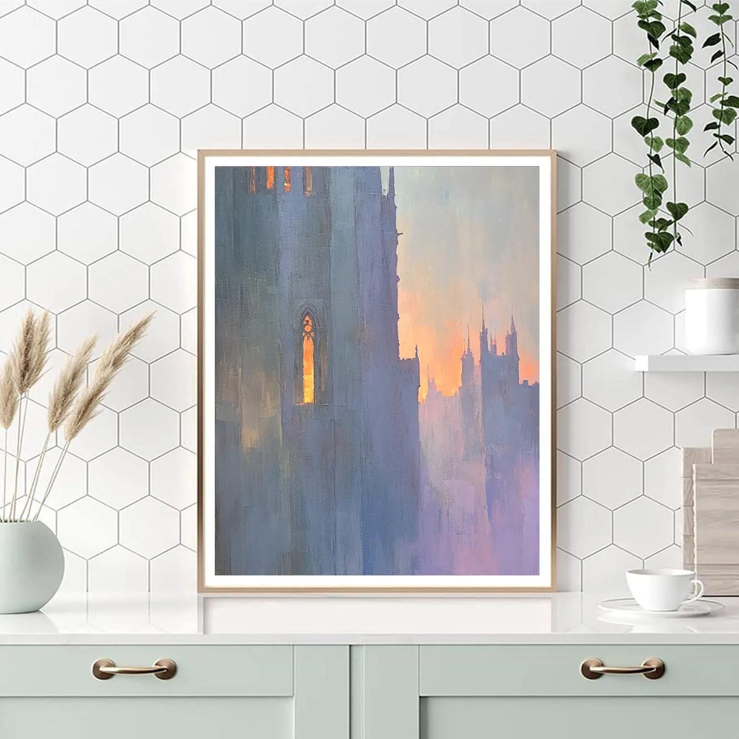Claude Monet Inspired Rouen Light Study Evening Haze Paint by numbers kits