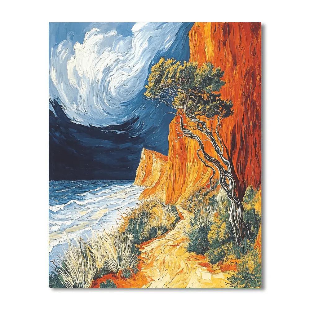 Arthur Lismer Inspired Gale-Tossed Coastal Undergrowth painting number kit