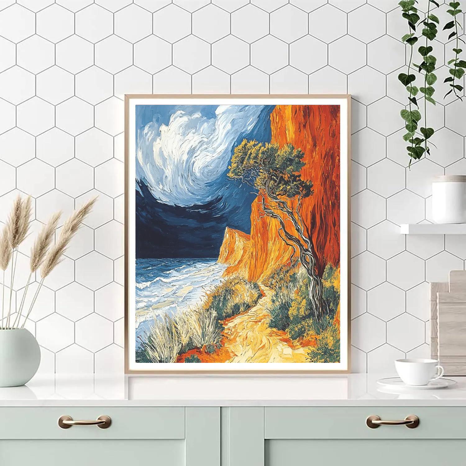 Arthur Lismer Inspired Gale-Tossed Coastal Undergrowth painting number kit